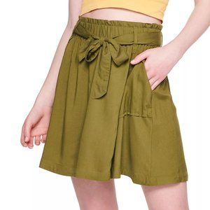 Belted Paperbag Waist Mini Skirt NWT